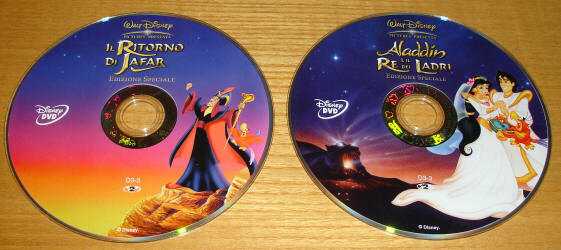 Dischi de Il Ritorno di Jafar e Il Principe dei Ladri (Aladdin 2 e 3)